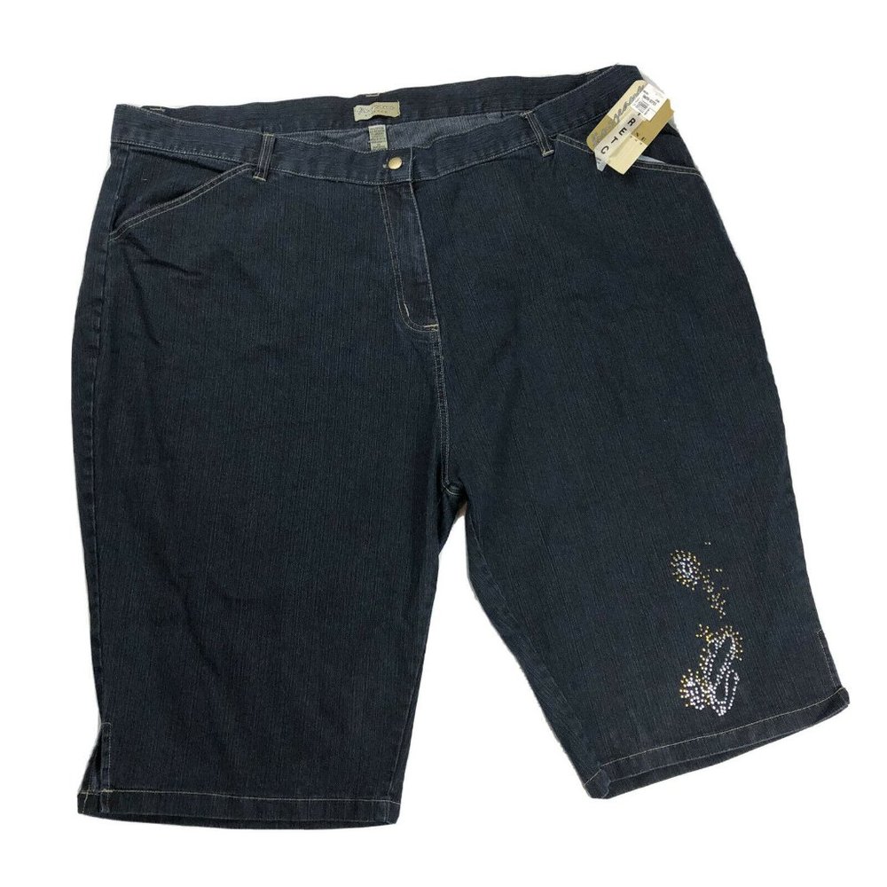 New FINE JEANS Size 34 Super Plus Stretch Bling